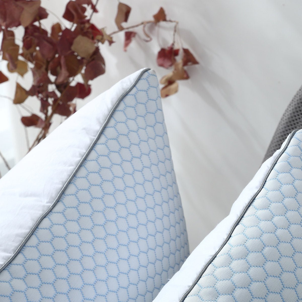 Hester Dual sided Temperature Sensing High Elasticity Blue Pillow 0cm