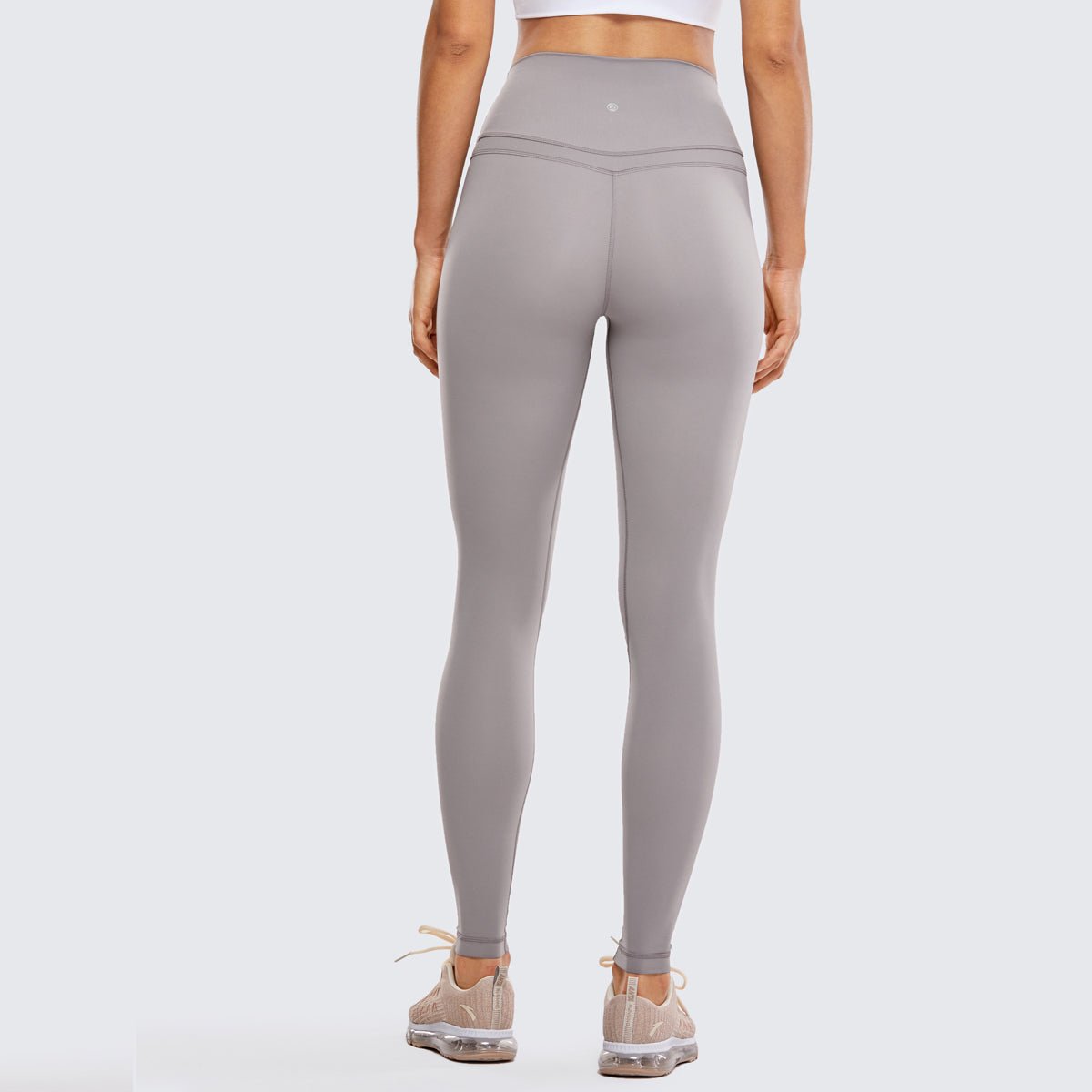High Rise Seamless Grey Full Length Workout Leggings 0cm
