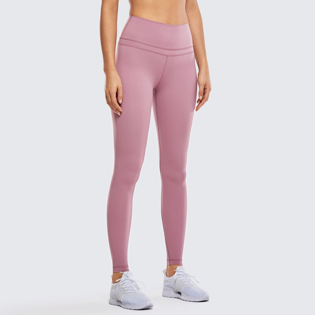 High Rise Seamless Pink Full Length Workout Leggings - 0cm