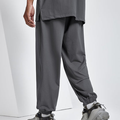 Icy Touch Draped Breathable Charcoal Jogger Pants - 0cm