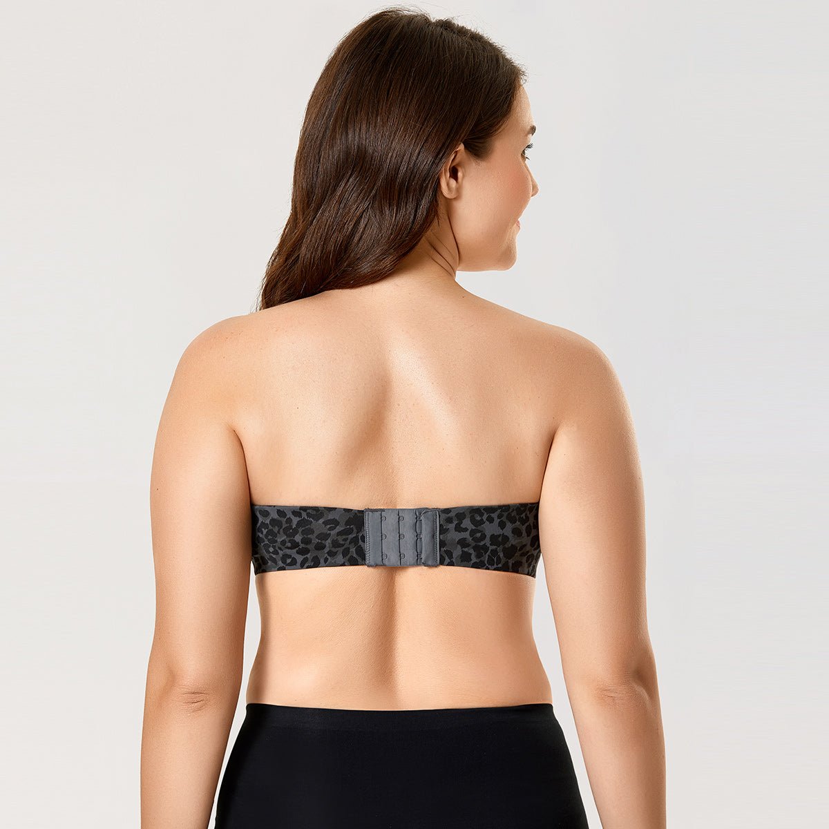 Invisible Seamless Lift Support Black Strapless Bra 0cm