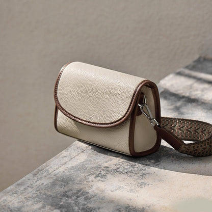Ivory Dual-Strap Sleek Leather Crossbody Bag - 0cm