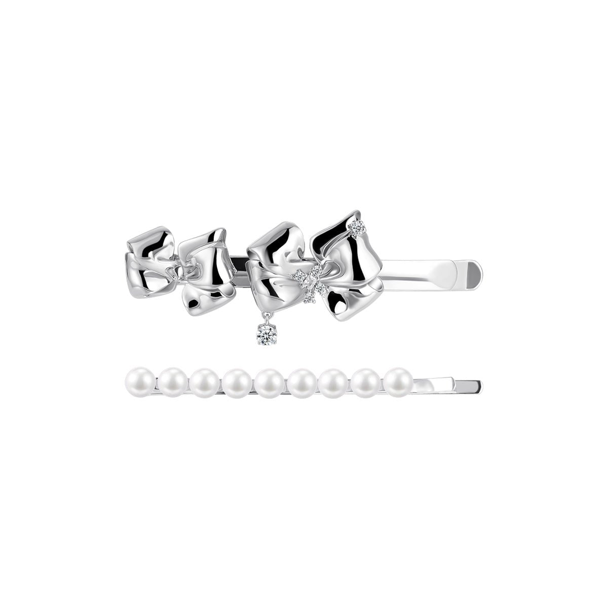 Jeux de Rubans Silver Hair Pin Set 0cm