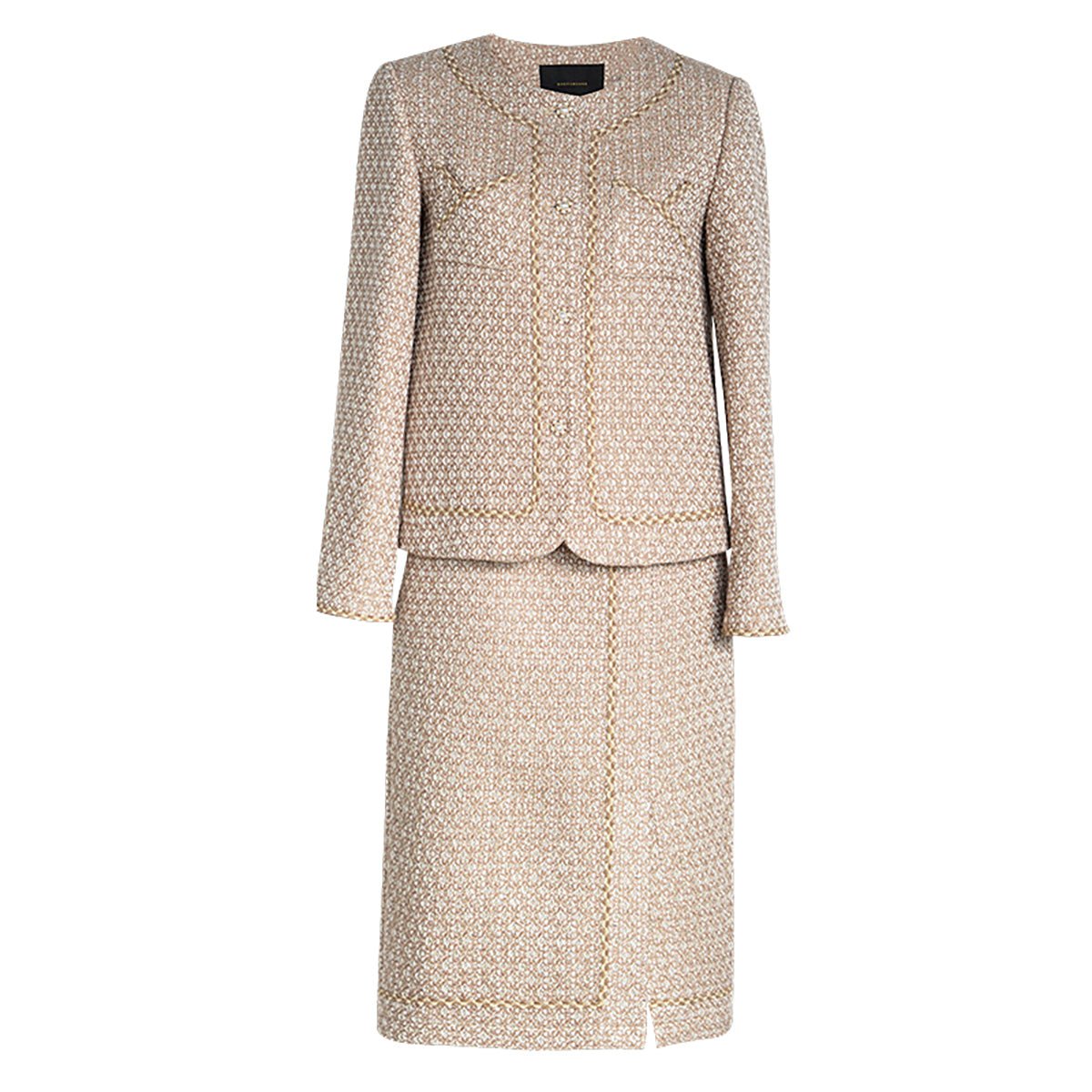 Khaki Two Piece Jacket and Skirt Set 0cm