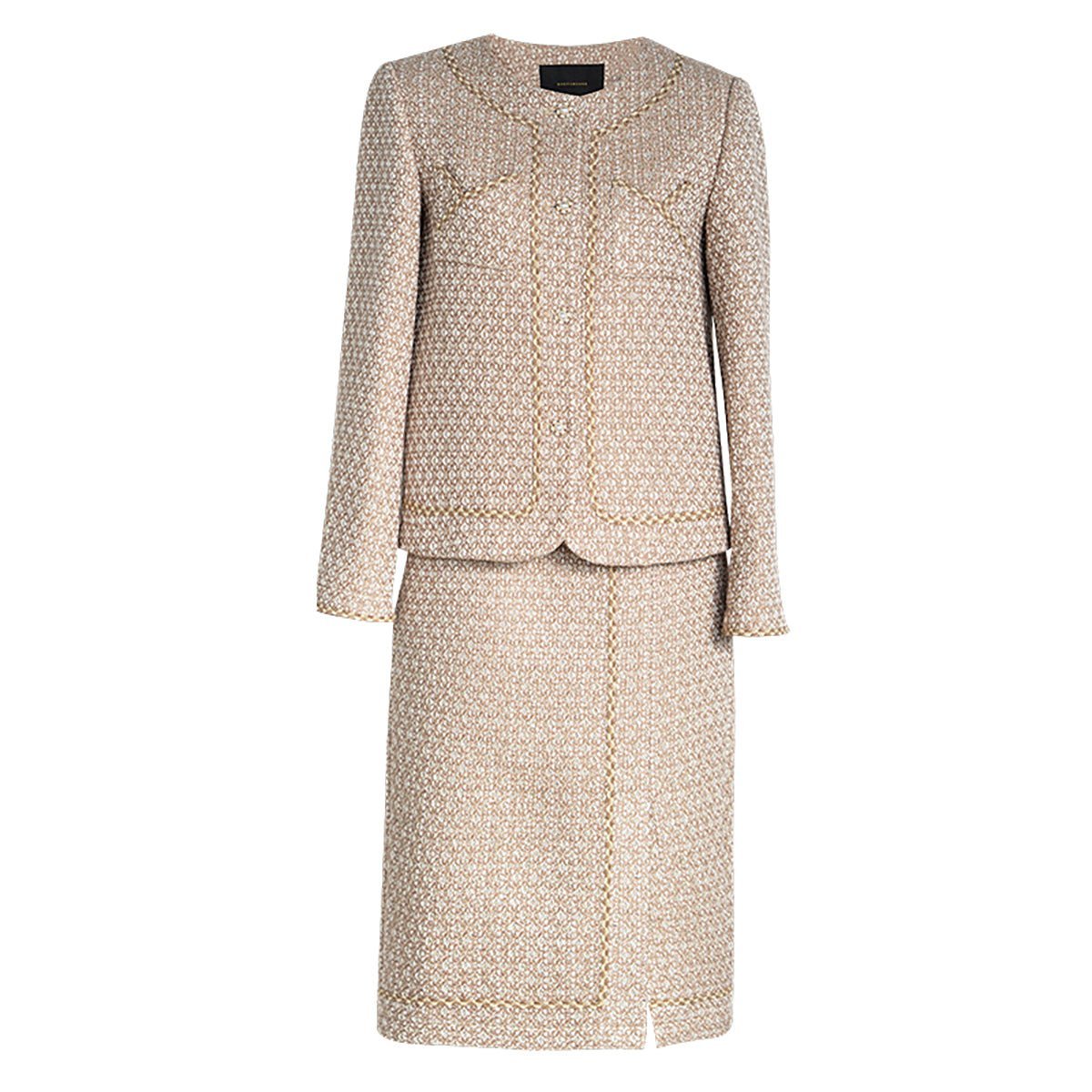 Khaki Two Piece Jacket and Skirt Set 0cm
