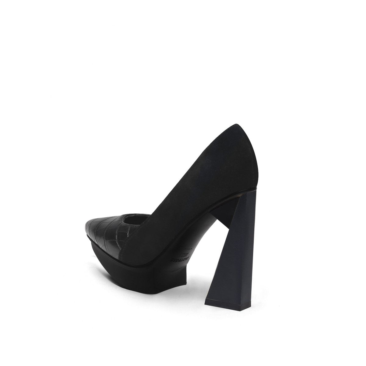 Kyra Python Pointed-toe Trape-heel Black Pumps - 0cm