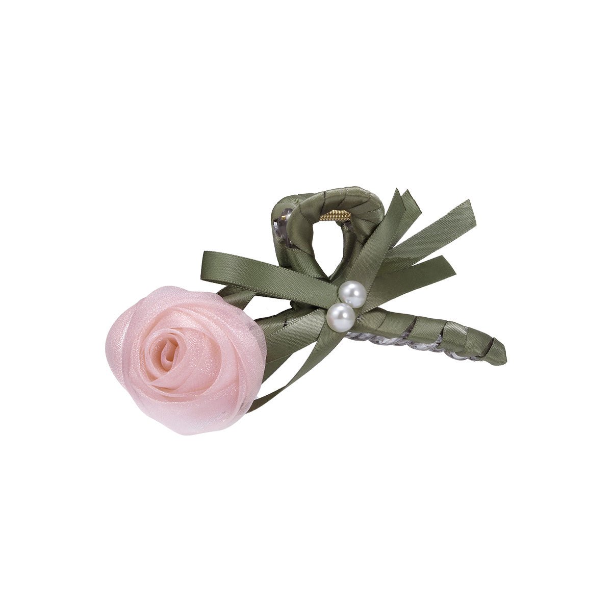 Lovable Rosette Pink Hair Claw Clip 0cm