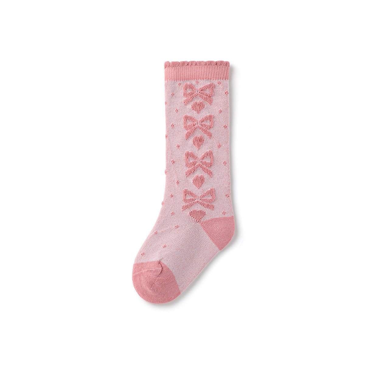 Love Knot Thin Mesh Breathable Baby Girl 3pcs Over The Knee Socks Set - 0cm