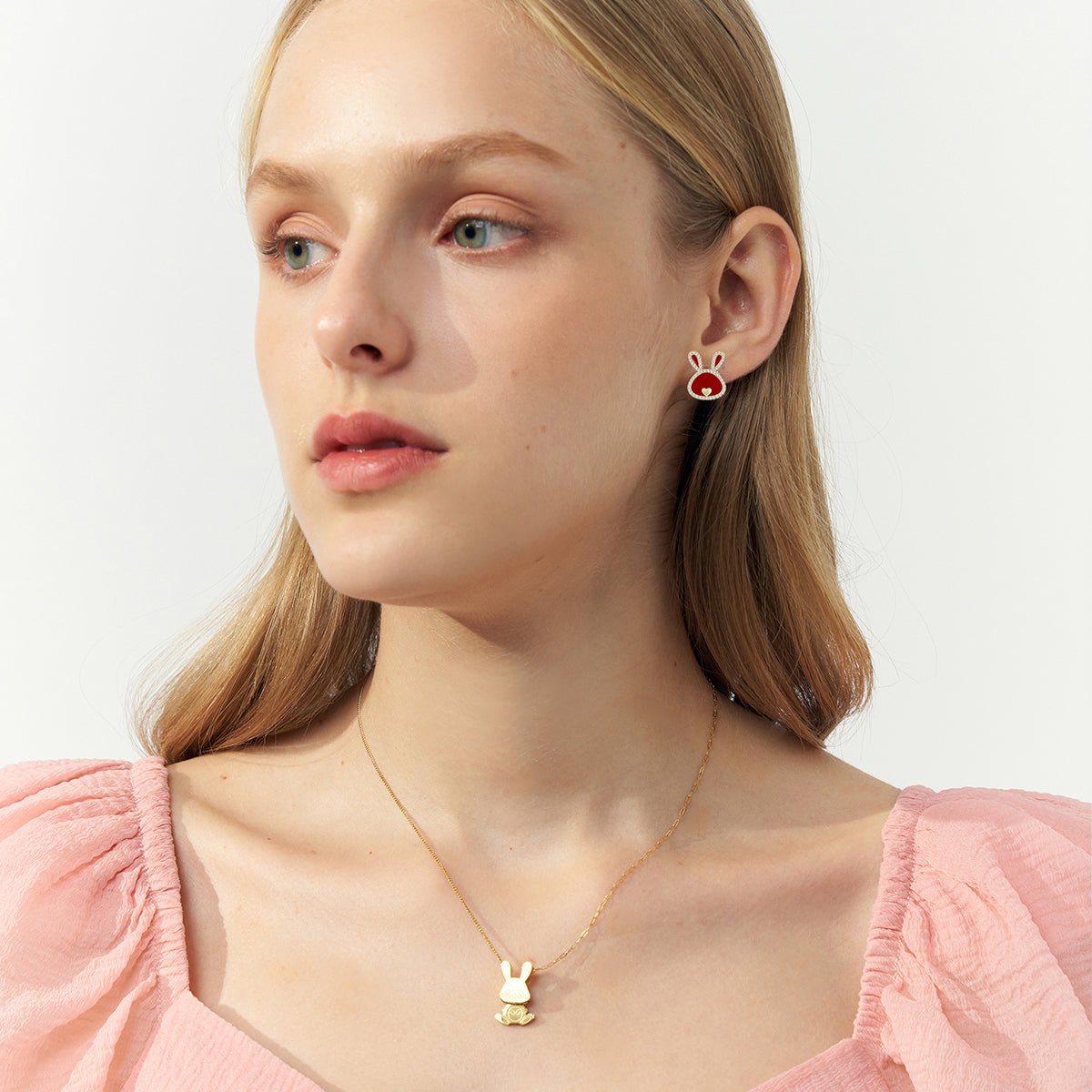 Love Rabbit Year Red Earrings 0cm