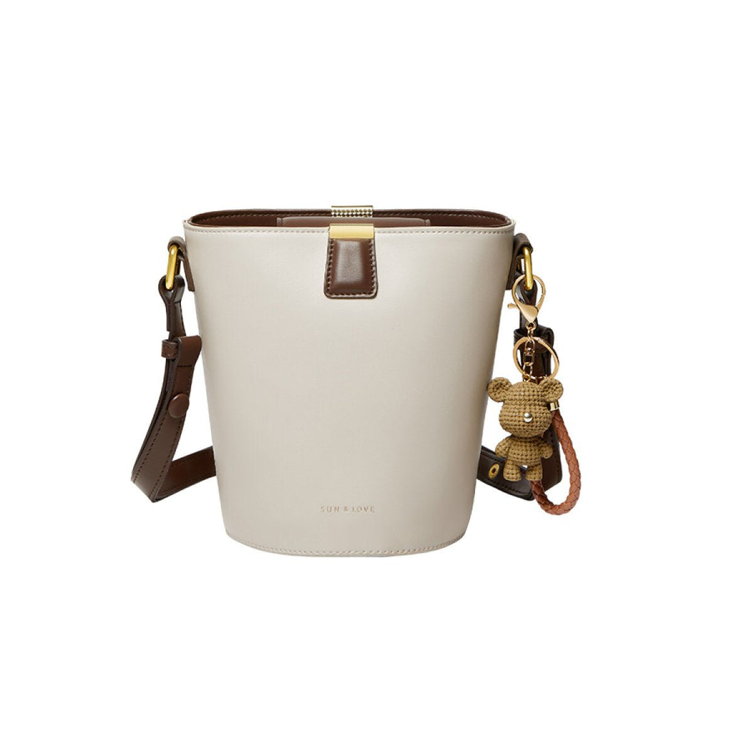 Luxe Ivory Leather Bucket Bag - 0cm