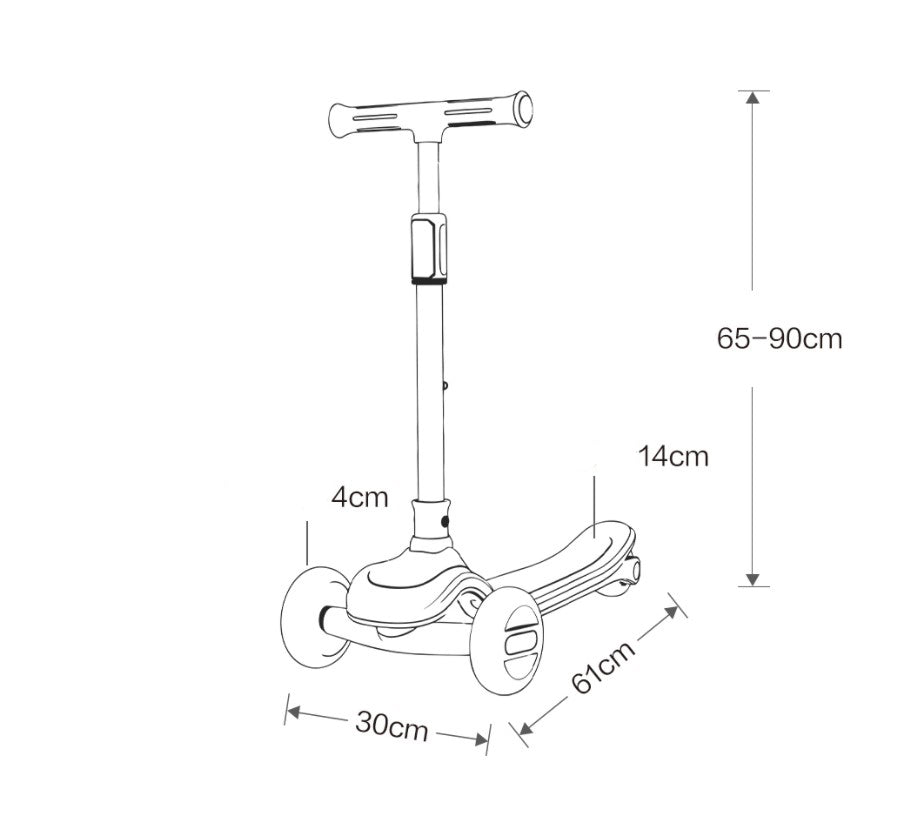 Minimalist 3 18Yrs Foldable Pink Scooter 0cm