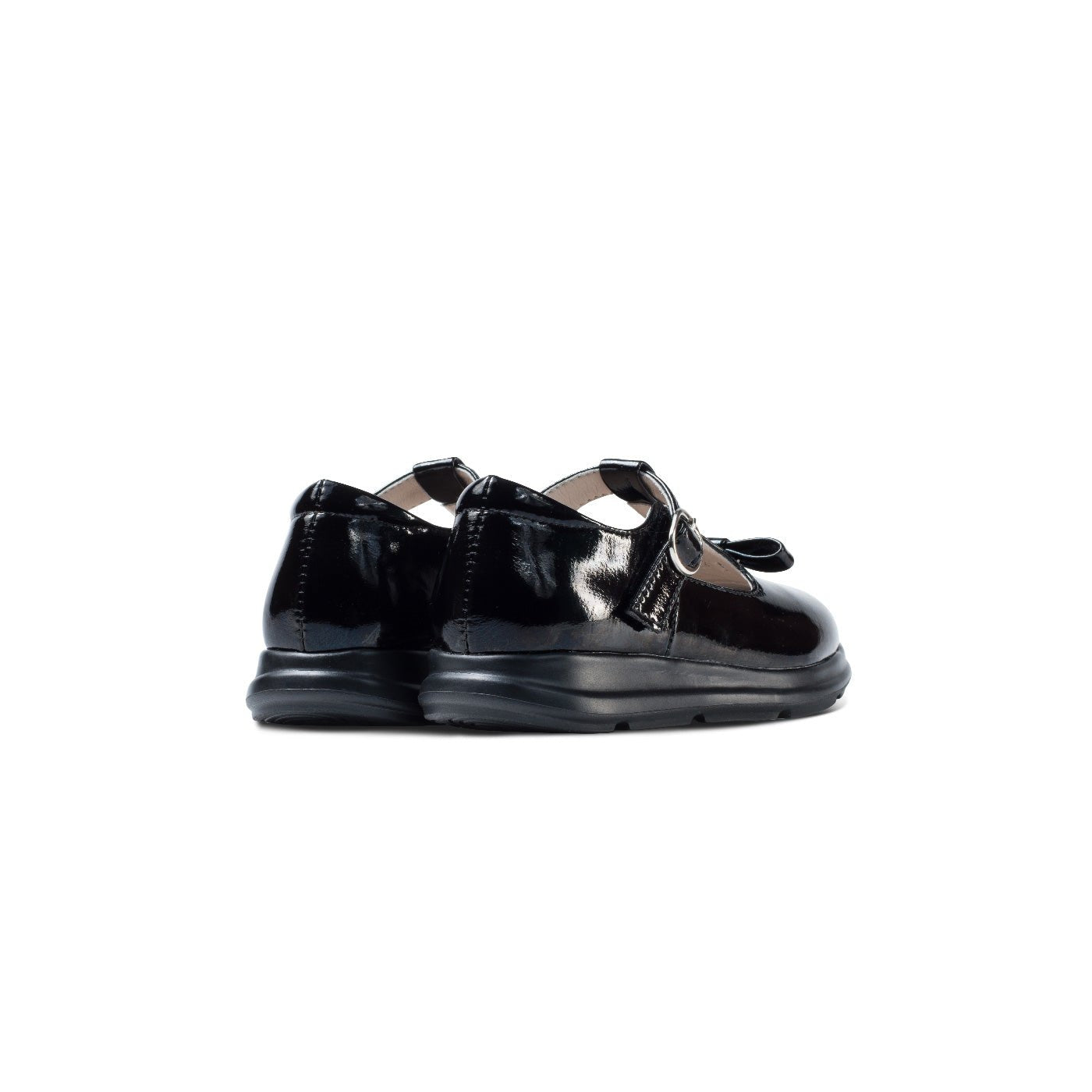 Ness Lightweight Soft Sole Girl Patent Black School Shoes - 0cm