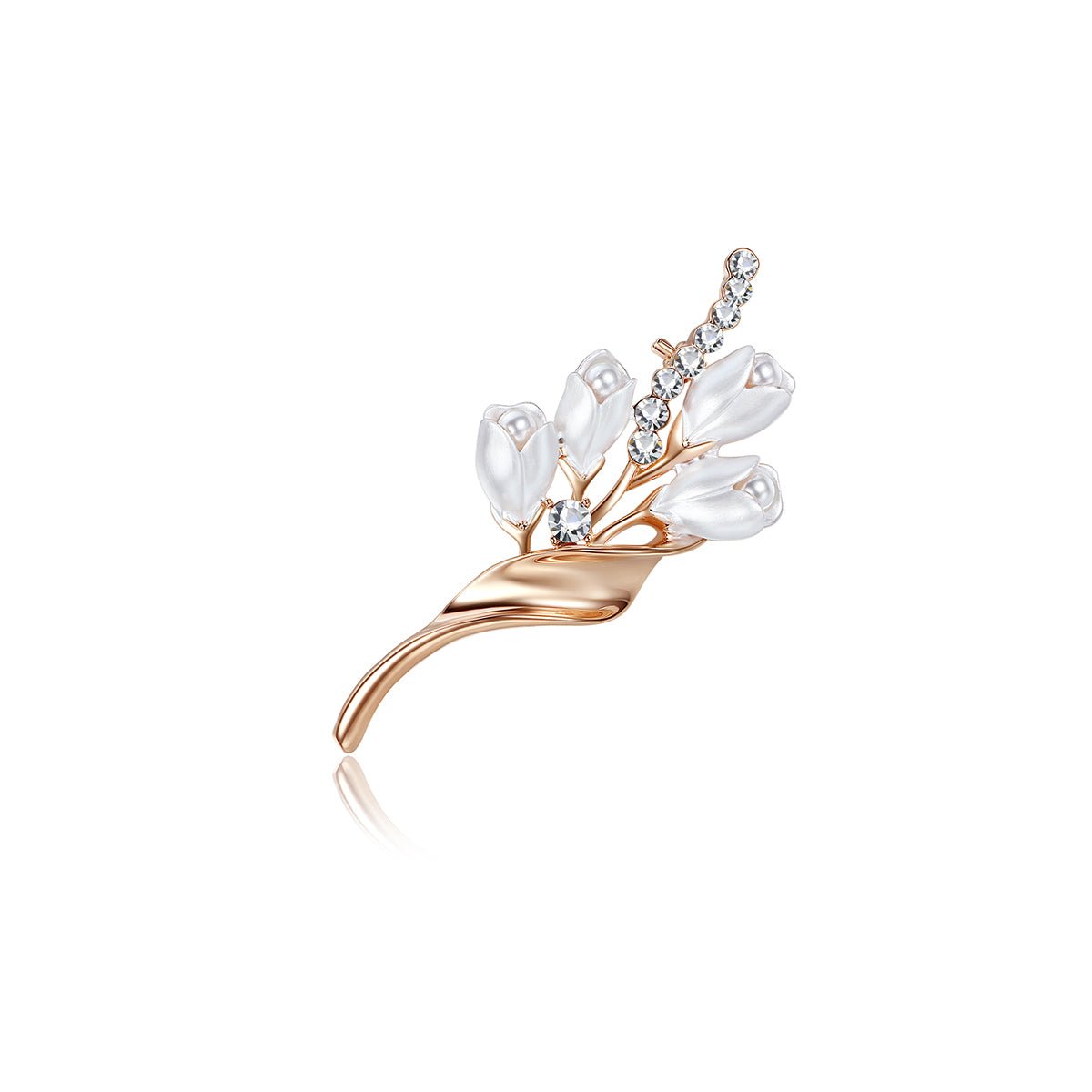 Noble Bloom Rose Gold Brooch 0cm