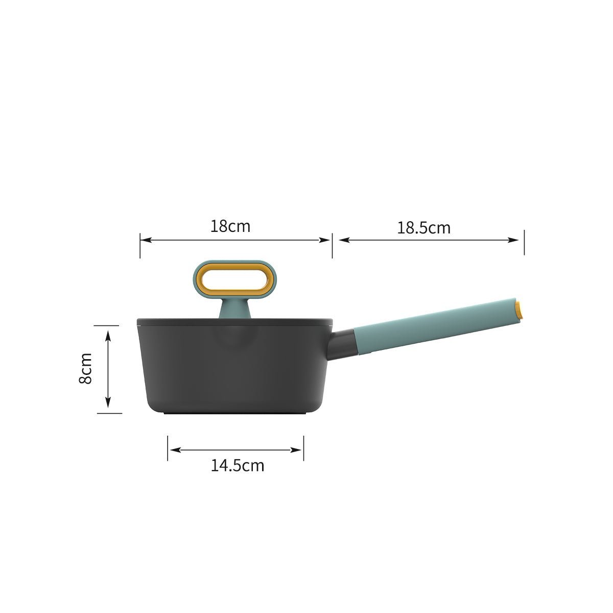 Nordic Starry Stone 18cm Black Non stick Milk Pot 0cm