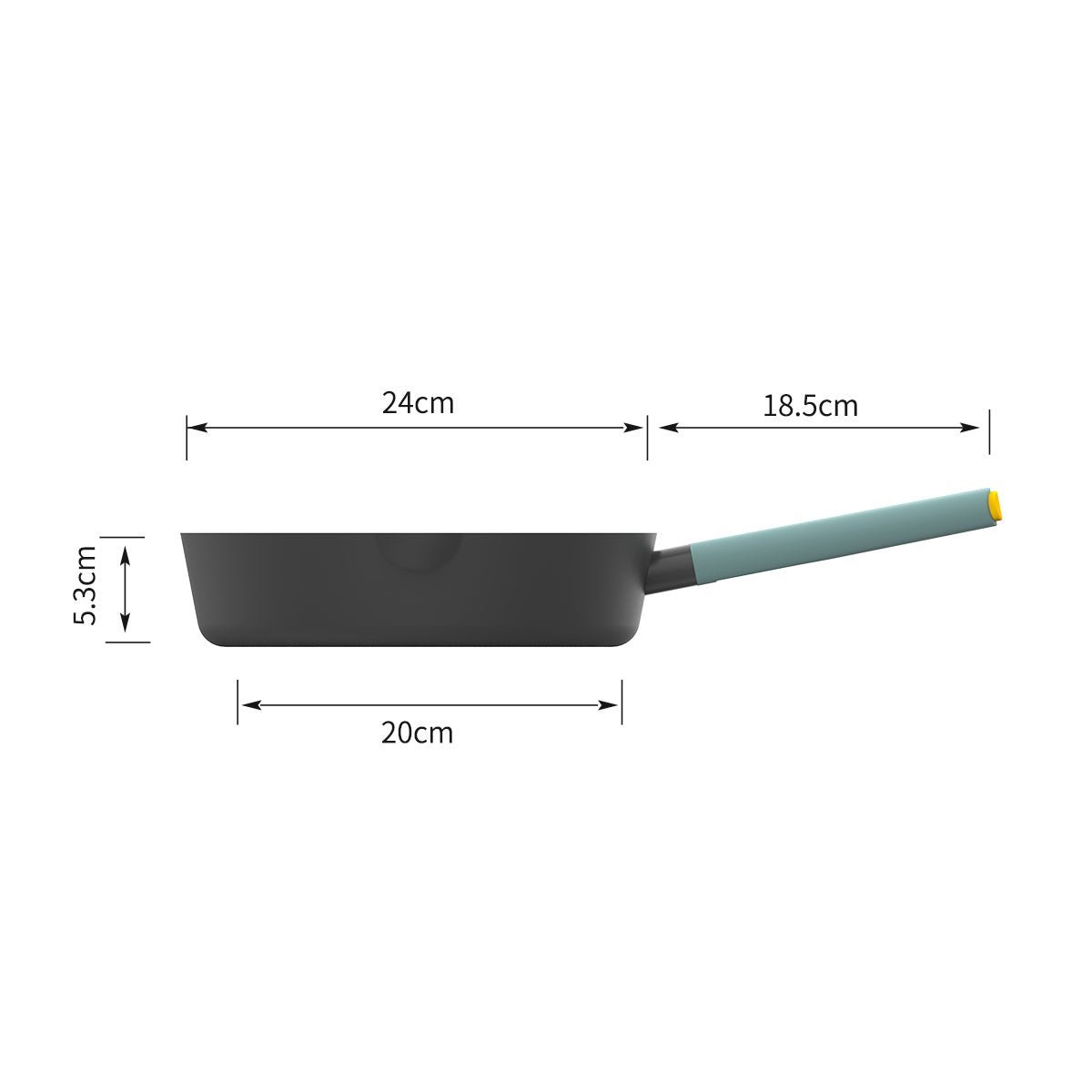 Nordic Starry Stone 24cm Black Non stick Frying Pan 0cm