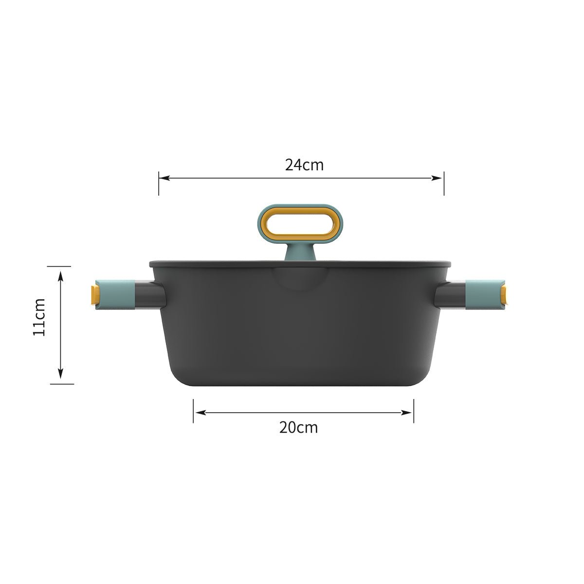 Nordic Starry Stone 24cm Black Non stick Soup Pot 0cm