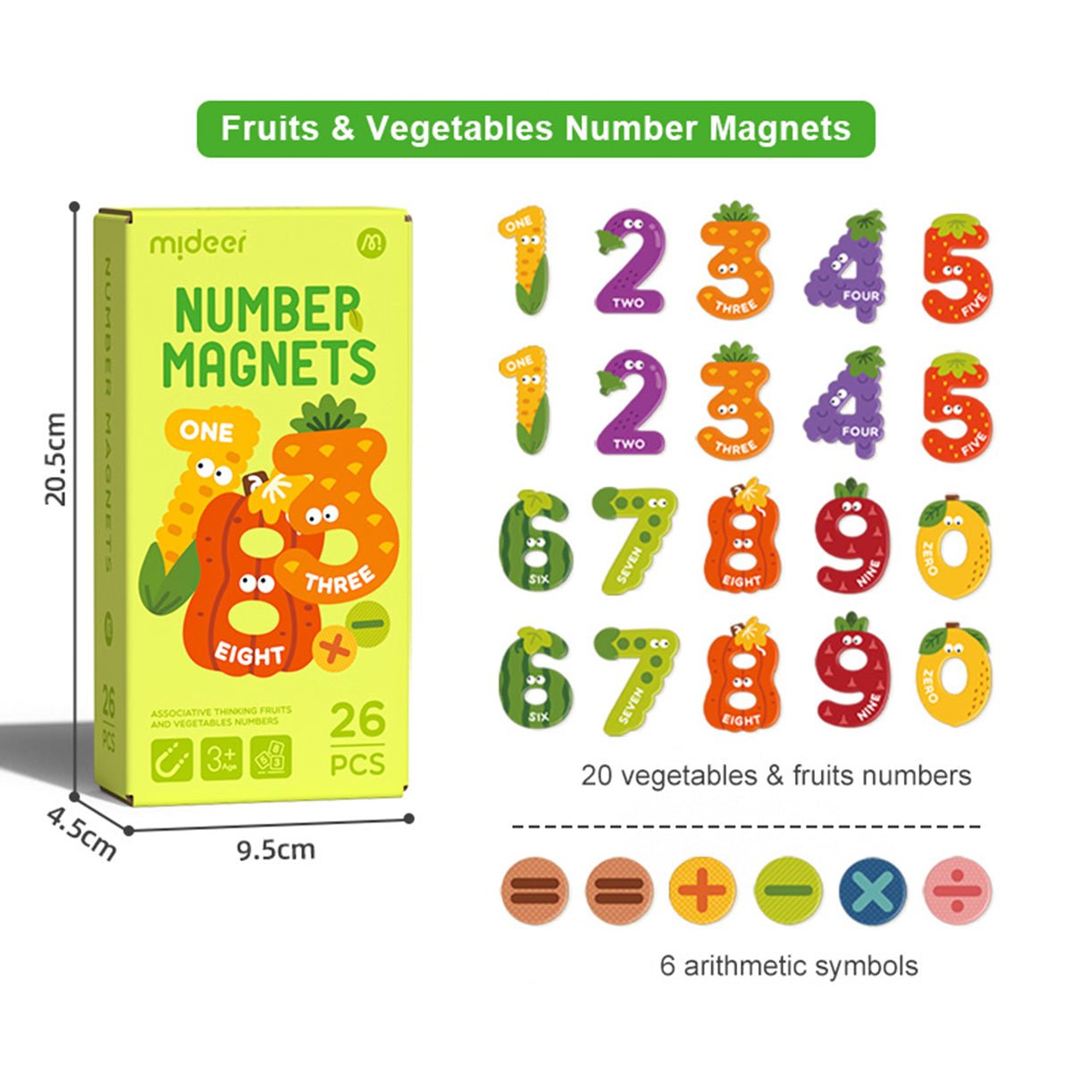 Number Magnets 26pcs - 0cm