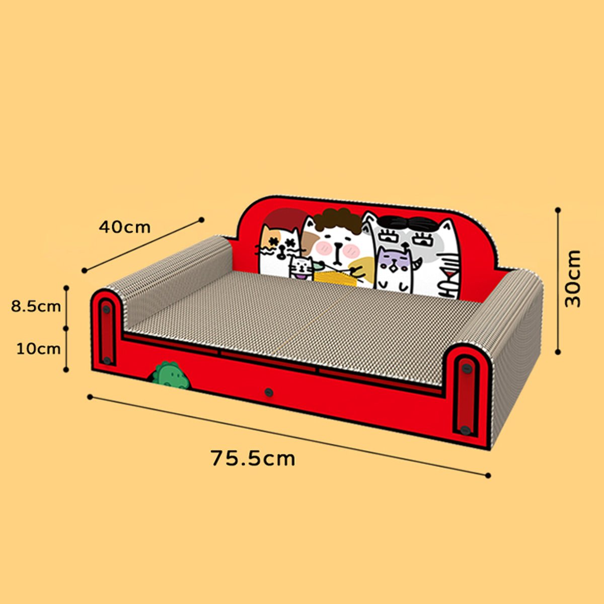 One Family Red Large Sofa Cat Scratching Board 0cm