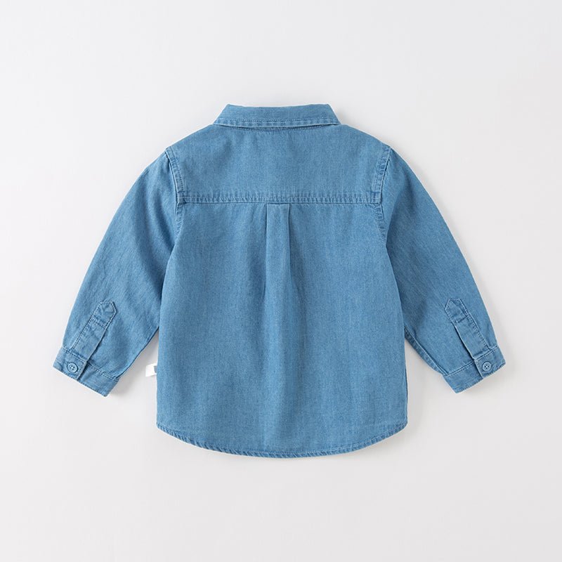 Original Car Collector Boy Blue Denim Shirt - 0cm
