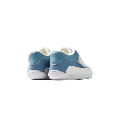 PADO Soft Sole Anti-slip Fleece Lined Pre-walker Blue Baby Boy Mid-top Sneakers - 0cm