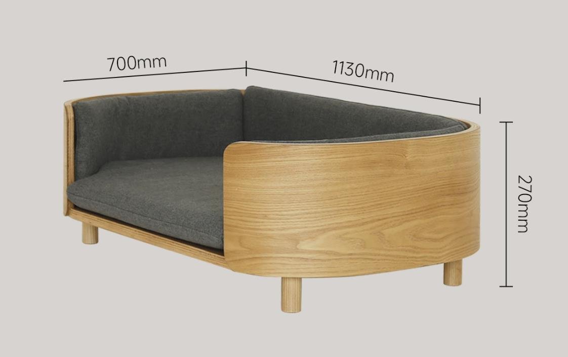 Parton Natural Wood Pet Bed - 0cm