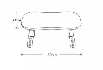 Peanut Height Adjustable Dual-kid White Study Table - 0cm
