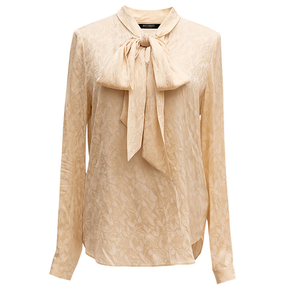 Pretty Tie Neck Apricot Shirt 0cm