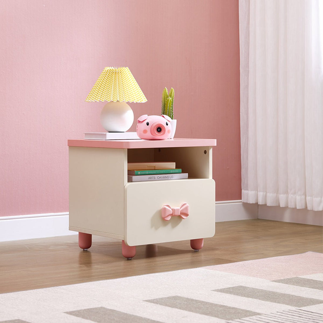 Princess Isabella Girl Pink Bedside Table - 0cm