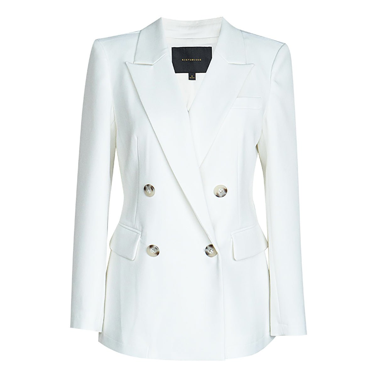 Radiant White Double Breasted Blazer 0cm