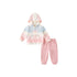 Rainbow Bunny Two-piece Girl Hooded Sweater Jacket & Pants Set - 0cm