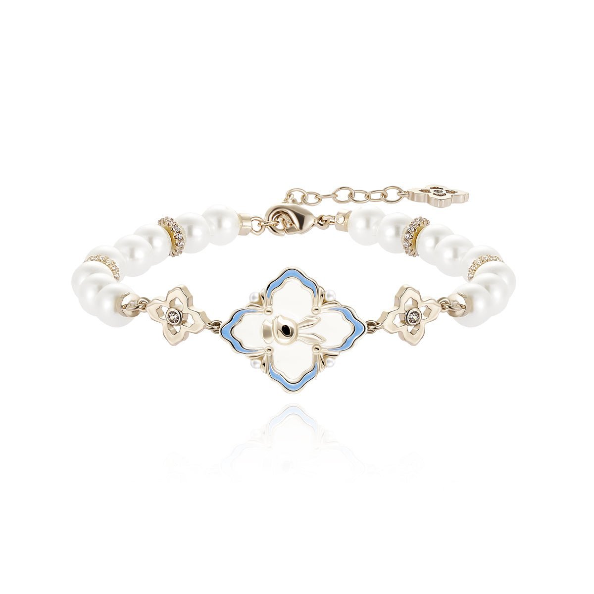 Retro Rabbit Pearl Gold Bracelet 0cm