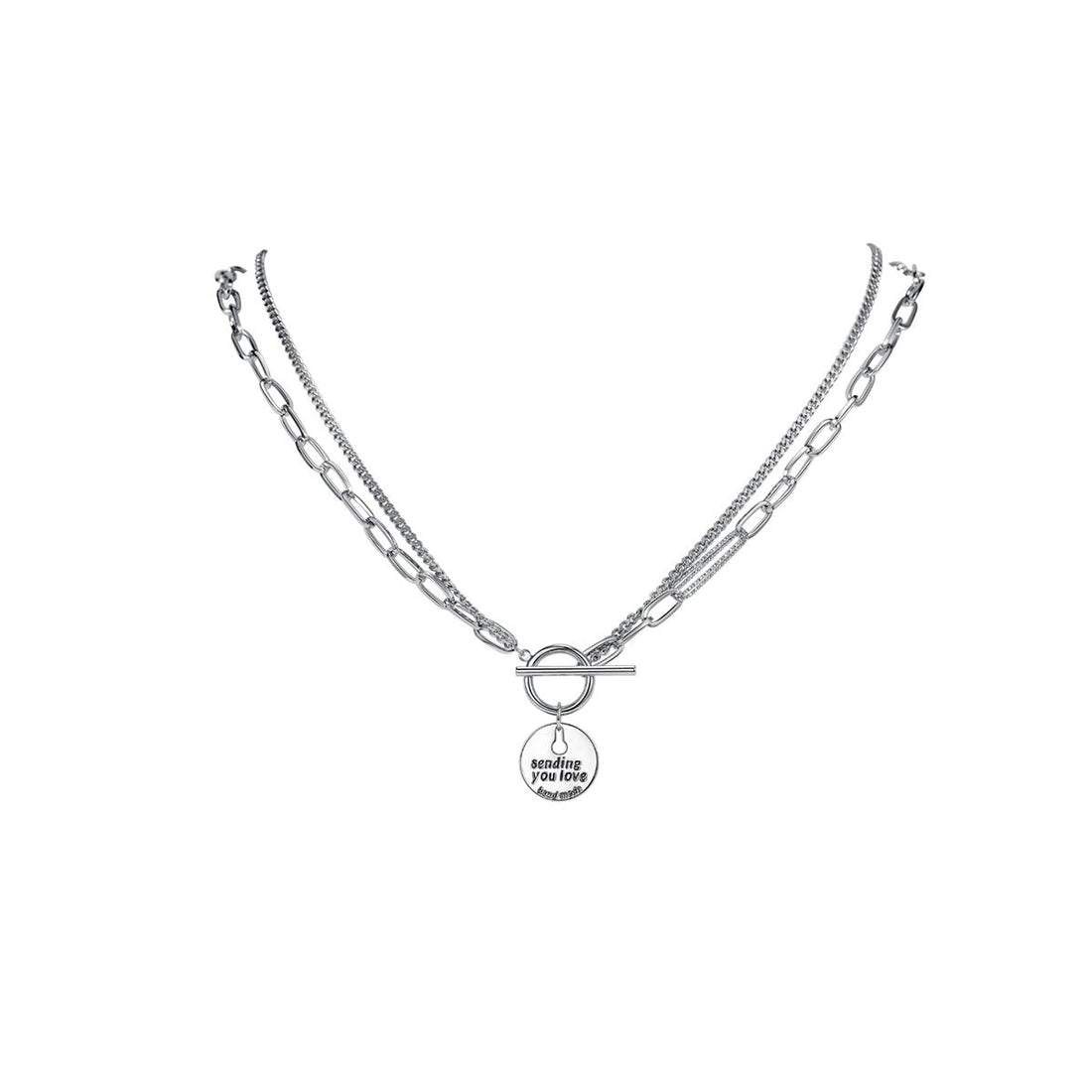 Sending You Love Silver Necklace - 0cm