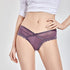 Sexy Mid-rise Mesh Lycra Purple Panty - 0cm
