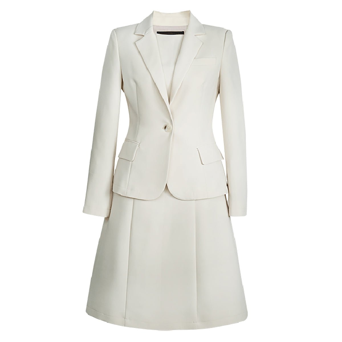 Single Button Blazer and Dress Co ord Set in Apricot 0cm