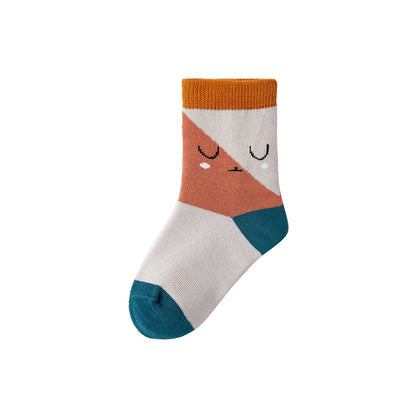 Smile Please Breathable Boy 5pcs Crew Socks Set - 0cm