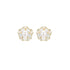 Snowy Camellia White Earrings - 0cm