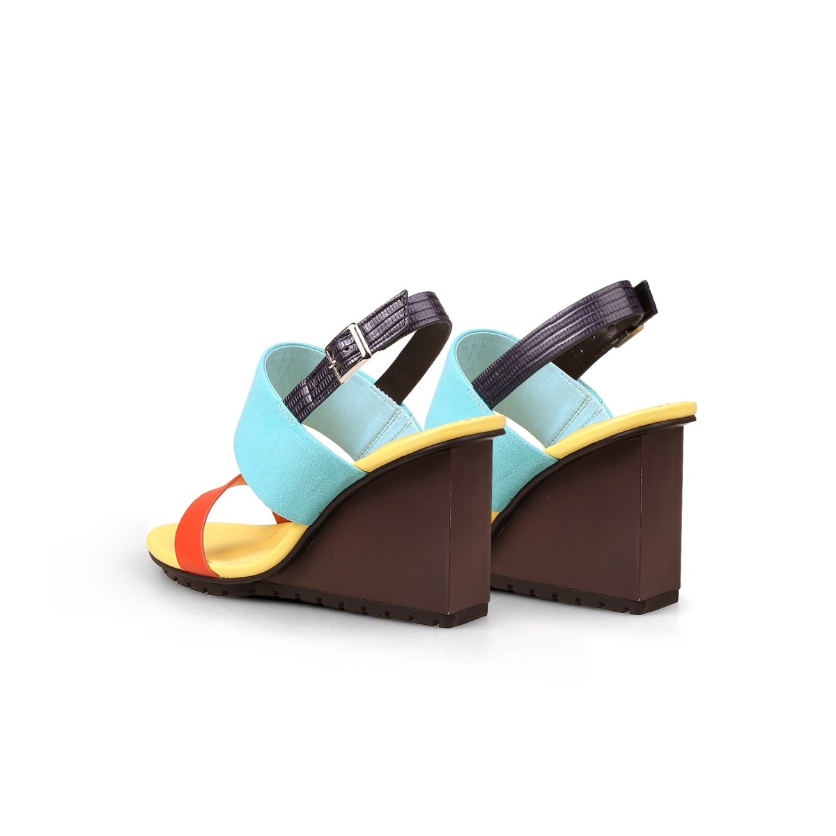 Sooth Blue Wedge-heel Sandals - 0cm
