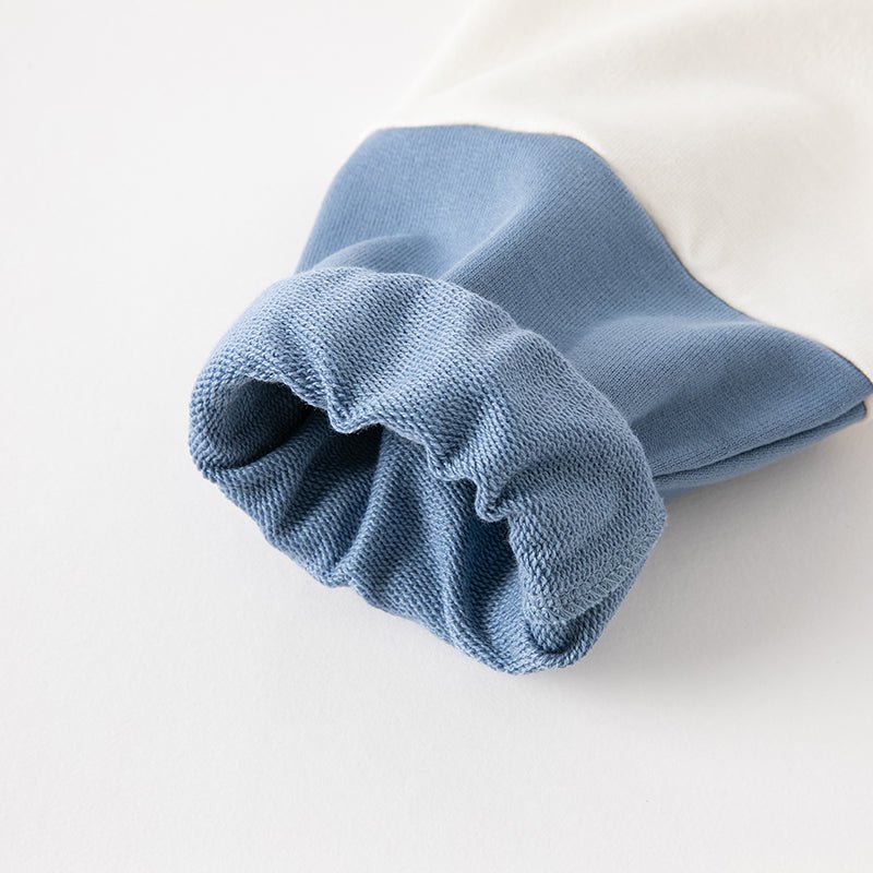 Space Dream Color Block Unisex Blue Hooded Jacket - 0cm