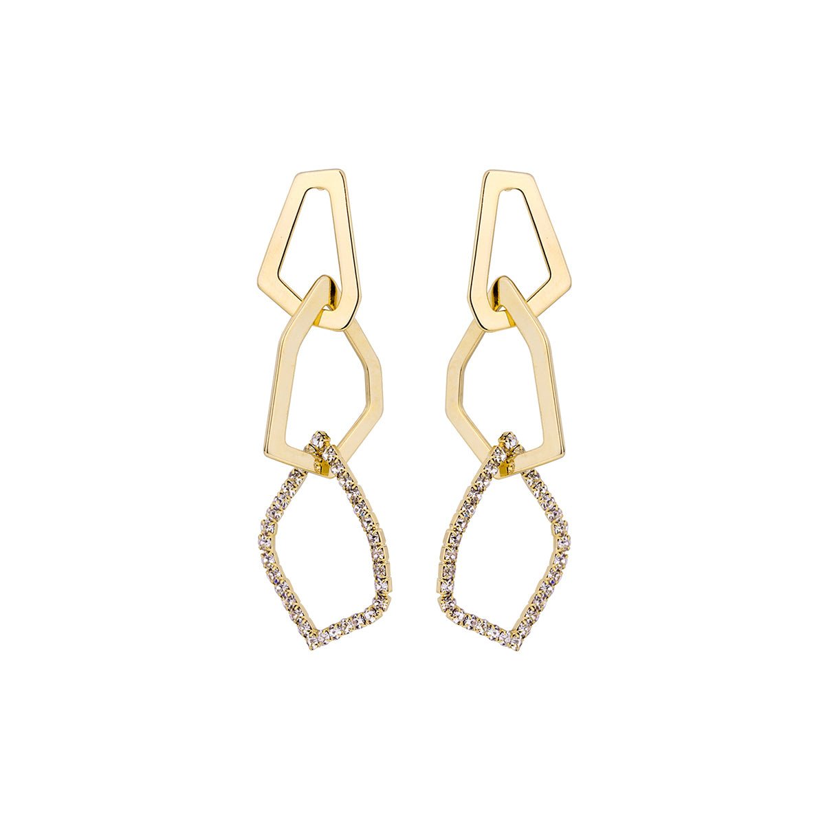 Space Links Gold Earrings 0cm