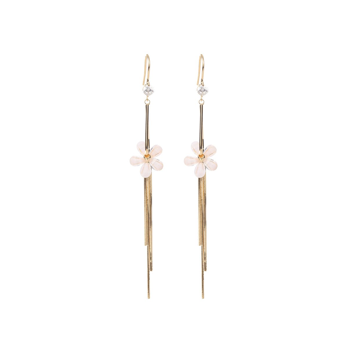 Spring Jasmine Flower Gold Earrings 0cm