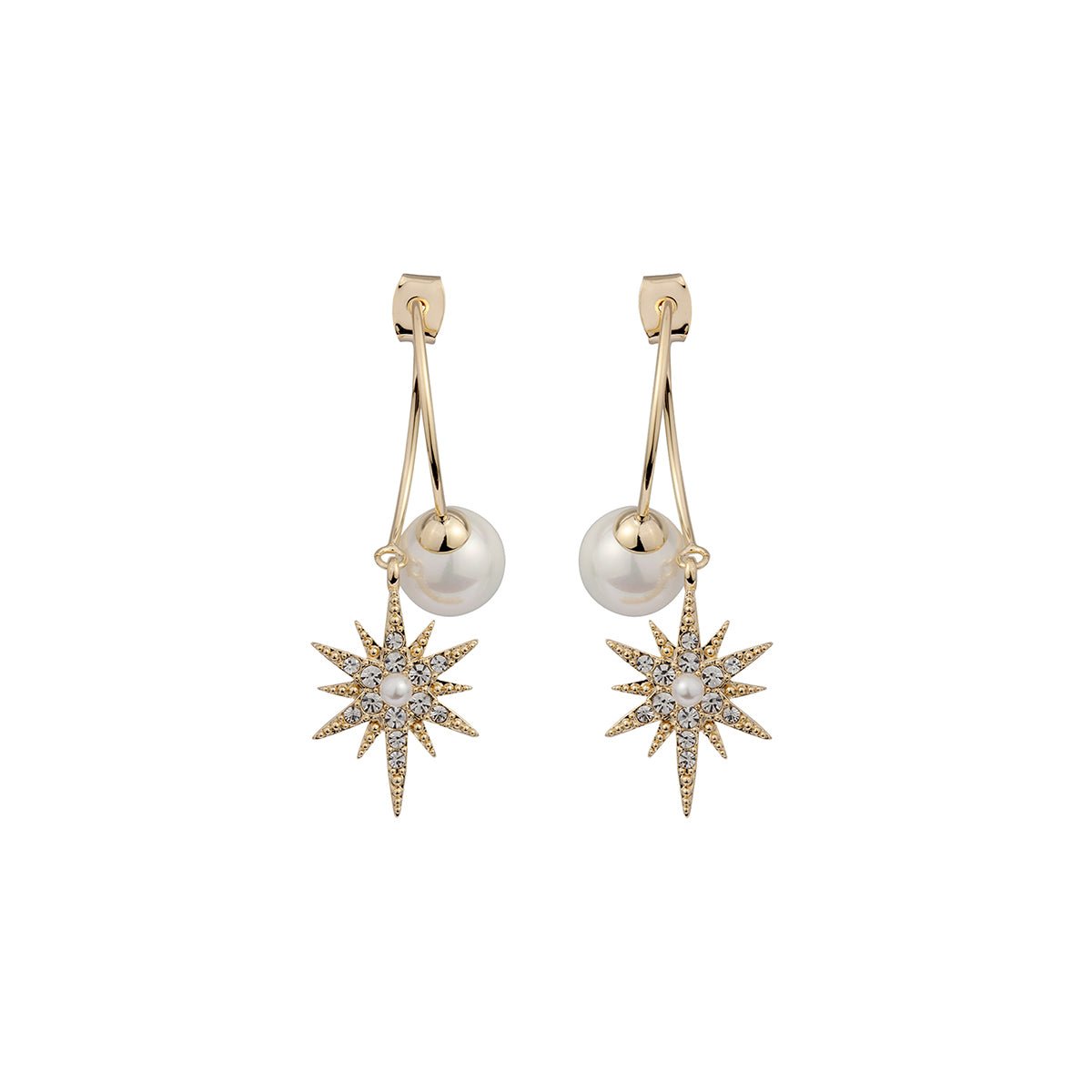 Star Spikes Gold Earrings 0cm