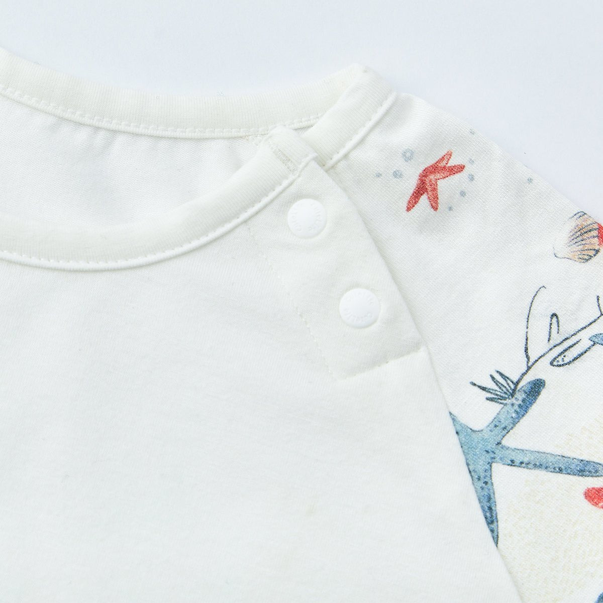 Sunset Tide Short Sleeve Kids White Pyjama Set 0cm