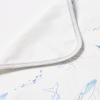Swimming Whale Waterproof Baby White Changing Mat - 0cm