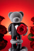 "Treat You With Gentlemanly Affection" Eternal Flowers Rose Teddy Bear Gift Set - 0cm