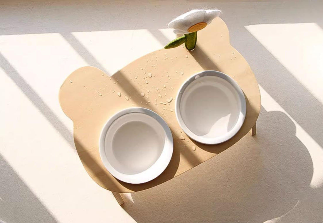 Tree Tilted Dual Pet Bowl With Stand - 0cm