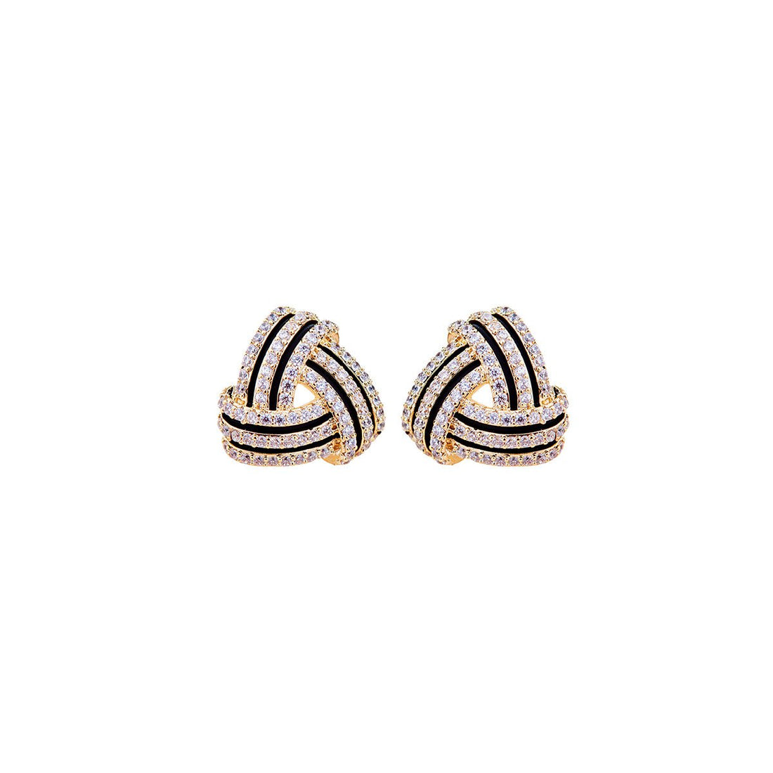 Triangle Spectrum Gold Earrings - 0cm