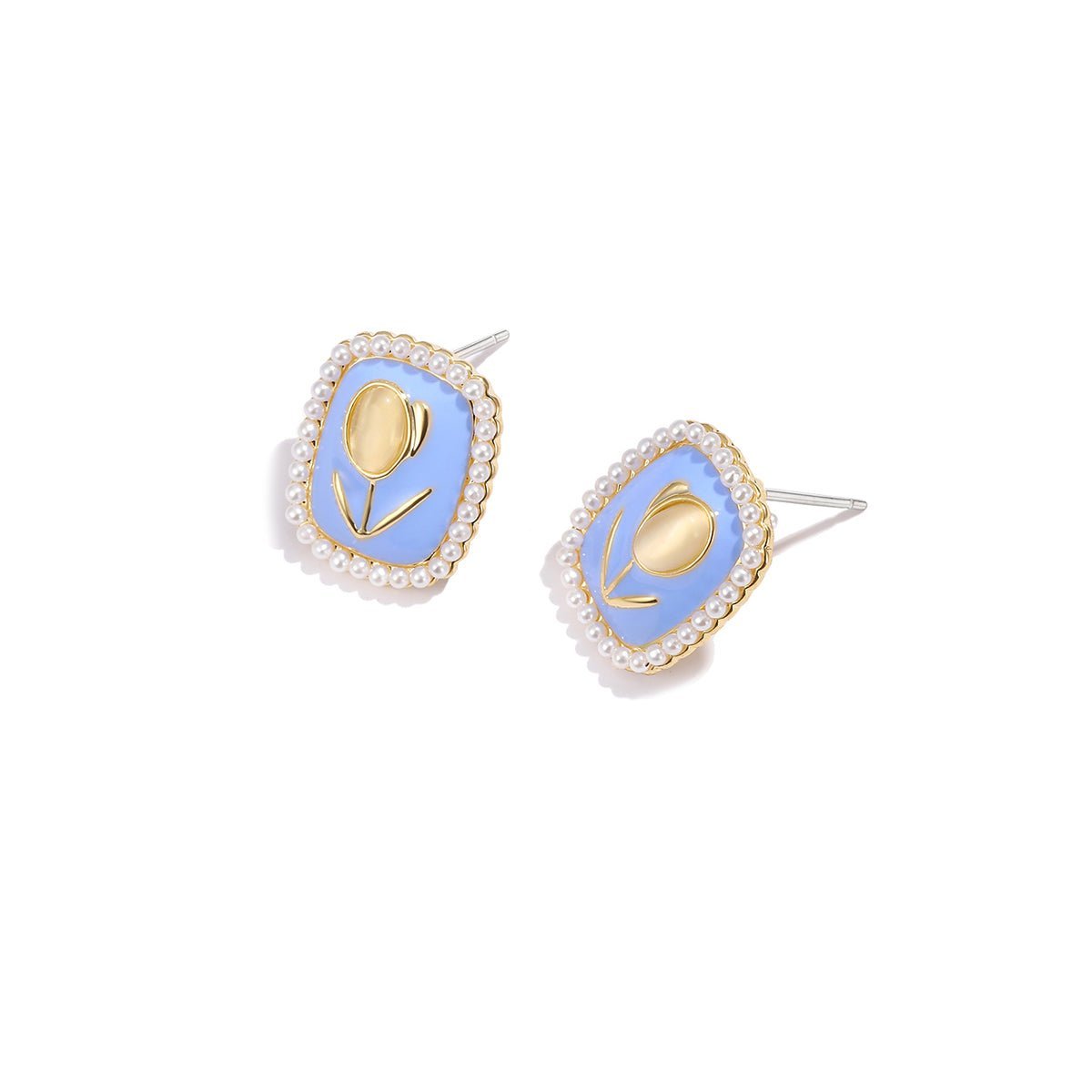 Tulip Season Gold Earrings 0cm
