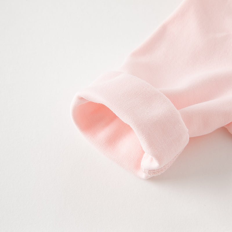 Tulle Flower Embroidery Girl Snap All through Pink Romper 0cm