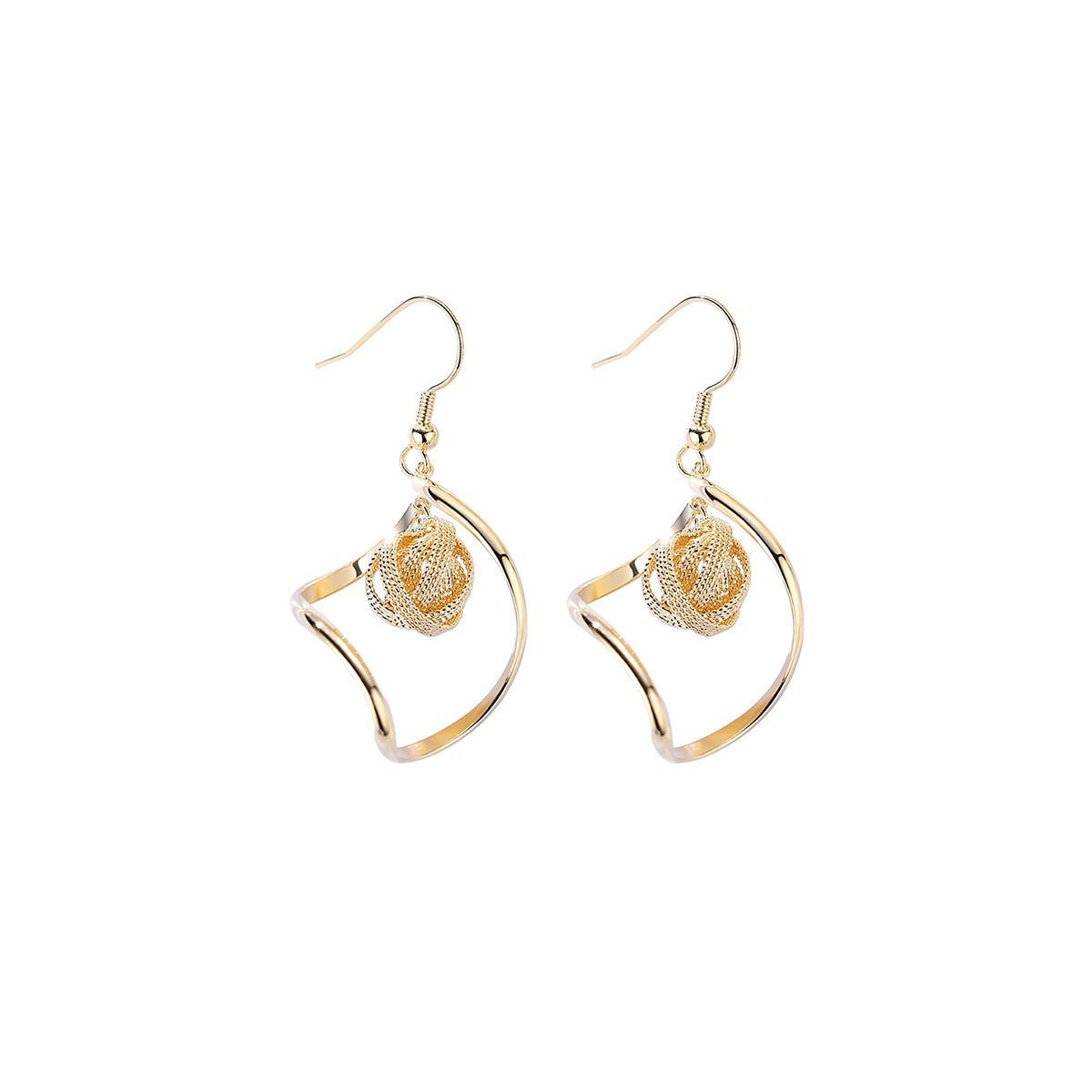 Venus Sphere Gold Earrings 0cm