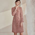 Vintage Tweed Pink Office Dress - 0cm